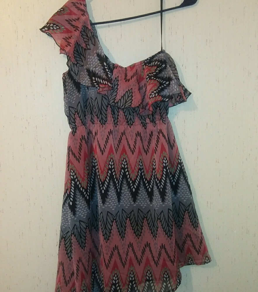 Gray and pink Mini Dress